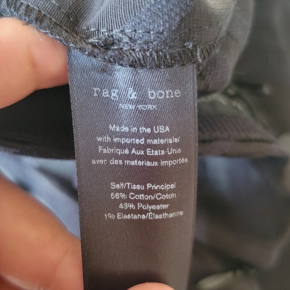NWT‎ rag & bone Black Simone Zebra Pants High Rise Cropped Size 12 - Picture 13 of 13